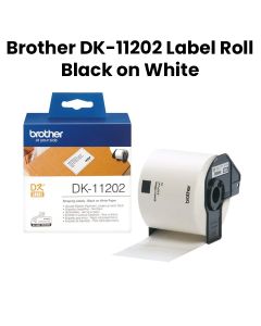 Genuine Brother DK-11202 Label Roll Black on White, 62mm x 100mm for QL models