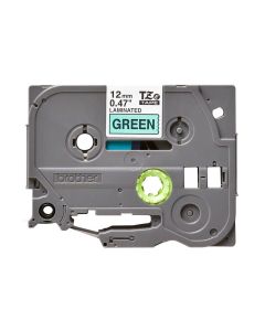 Genuine Brother TZe 731 12mm Label Tape Black on Green