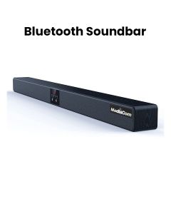 MediaCom MCI SB01 Bluetooth Soundbar with 2 Mic Inputs, Wooden Casing, Optical Connection