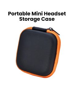 Awei Portable Mini Headset Storage Case - Black and Orange | PB2