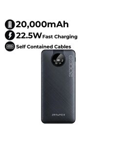 Awei 20,000mAh Portable Powerbank | P134K