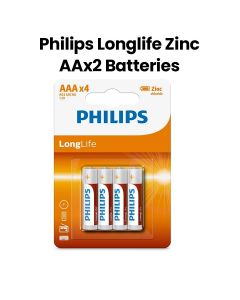 Philips Longlife Zinc AAA Batteries 4-Pack |R03L4B/97