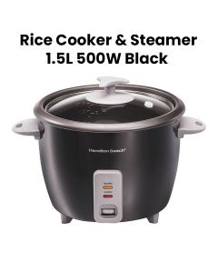 Hamilton Beach Rice Cooker & Steamer 1.5L 500W - Black | 37517-ME