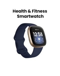 Fitbit Versa 3 Health & Fitness Smartwatch - Midnight/Soft Gold Aluminum