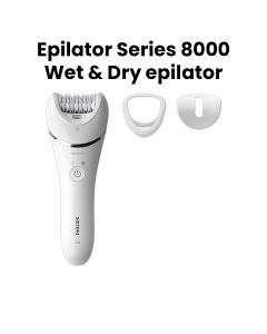 Philips Epilator Series 8000 Wet & Dry Epilator | BRE700/01