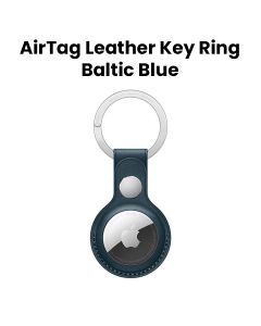 Apple Airtag Leather Key Ring - Baltic Blue