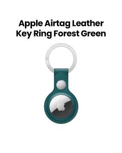 Apple Airtag Leather Key Ring - Forest Green
