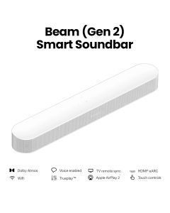 Sonos Beam  Wireless Soundbar with Dolby Atmos - White 