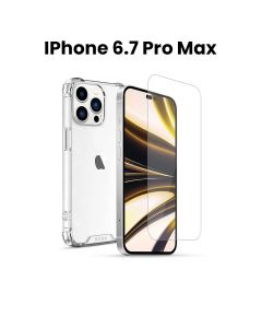 ESSE iPhone 6.7 Pro Max 2022 Duro Drop Case + Tempered Glass - Clear | ECD-DTG14PM6012
