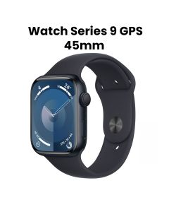 Apple Watch Series 9 GPS 45mm Starlight Aluminium Case with Midnight Sport Band S/M | MR993QA/A