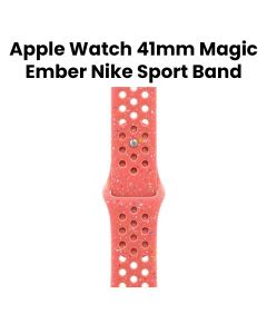 Apple Watch 41mm Magic Ember Nike Sport Band Milanese Loop | MUUY3ZM/A