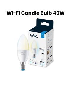 Signify Wiz Wi-Fi 40W Candle Bulb C37 E14 927-65 TW