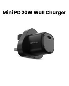 Hyphen Mini PD Adaptor 20W UK Plug Wall Charger - Black (M20UKB779)