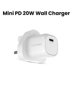 Hyphen Mini PD Adaptor 20W UK Plug Wall Charger - White (M20WUKW7958)