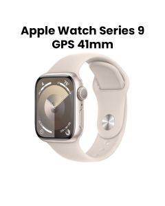 Apple Watch Series 9 GPS 41mm Starlight Aluminium Case with Starlight Sport Band - M/L