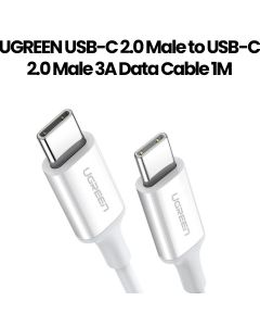 UGREEN USB-C 2.0 Male to USB-C 2.0 Male 3A Data Cable (1M) - White