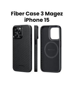 Pitaka iPhone 15 Fiber Case 3 Magez 1500D - Black/grey Twill