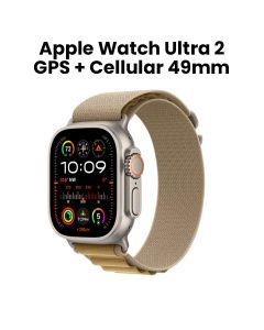 Apple Watch Ultra 2 GPS + Cellular 49MM Natural  Titanium Case With Tan Alpine Loop - Medium | MX4F3QA/A