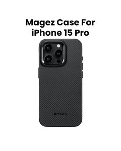 Pitaka Magez Case 3 for iPhone 15 Pro 6.1"( Twill) 600D Black/Gray | KI1501PMPA