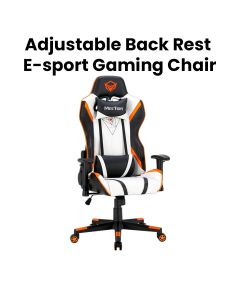 Meetion Adjustable Back Rest E-Sport Gaming Chair- White | MT-CHR15