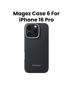 Pitaka Magez Case 6 for iPhone 16 Pro Black/Grey Twill | KI1601PA