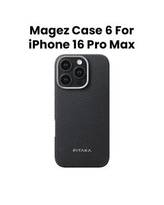 Pitaka Magez Case 6 for iPhone 16 Pro Black/Grey Twill | KI1601PMA