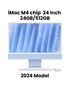 Apple 24-inch iMac with Retina 4.5K display: Apple M4 chip with 10-core CPU and 10-core GPU, 24GB, 512GB SSD - Blue |MD2T4AB/A