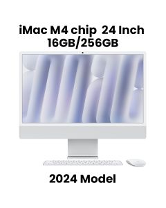 Apple 24-inch iMac with Retina 4.5K display: Apple M4 chip with 8-core CPU and 8-core GPU, 16GB, 256GB SSD - Silver |MWUC3AB/A