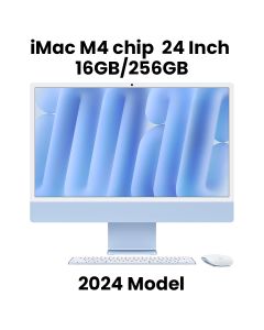 Apple 24-inch iMac with Retina 4.5K display: Apple M4 chip with 8-core CPU and 8-core GPU, 16GB, 256GB SSD - Blue |MWUF3AB/A