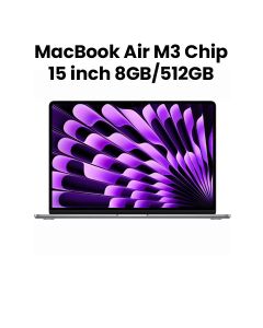 Apple MacBook Air 15-inch M3 Chip 8-Core CPU 10-Core GPU 8GB RAM 512GB SSD - Silver |MRYN3ZS/A