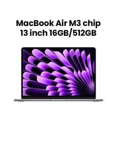Apple MacBook Air 13-inch M3 Chip 8-Core CPU 10-Core GPU 16GB 512GB SSD - Silver |MXCR3ZS/A