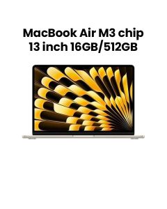 Apple MacBook Air 13-inch Apple M3 Chip with 8-Core CPU and 10-Core GPU 16GB 512GB SSD - Silver | MXCU3ZS/A