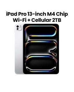 Apple 13-inch iPad Pro Wi-Fi + Cellular 2TB with Nano-Texture Glass - Silver | Model: MWT23AB/A