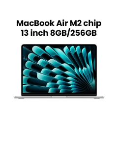 Apple MacBook Air 13" 2022 : M2 chip with 8-core CPU and 8-core GPU, 8GB RAM 256GB SSD - Silver 