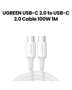 UGREEN USB-C 2.0 to USB-C 2.0 Cable 100W (1M) - White