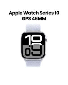 Apple Watch Series 10 GPS 46mm Silver Aluminium Case with Blue Cloud Sport Loop | MWWN3QA/A