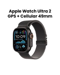 Apple Watch Ultra 2 GPS + Cellular 49mm Black Titanium Case with Black Titanium Milanese Loop S | MX4W3QA/A