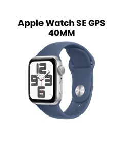 Apple Watch SE GPS 40mm Silver Aluminium Case with Denim Sport Band - S/M | MXEC3QA/A