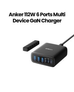 Anker Multi-Device 3 USB-C & 3 USB-A Fast Charger - Black | A2154K11