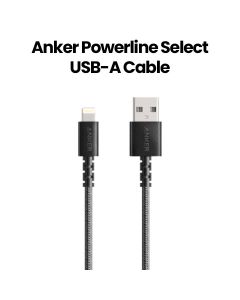 Anker PowerLine Select+ USB-A Cable with Lightning Connector 3FT - Black | A8012H12