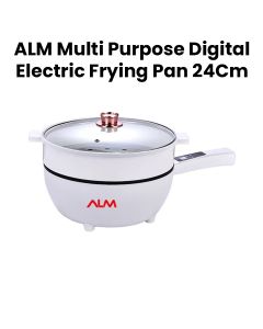 ALM Electric Fry Pan 24cm Digital 1000W - White | FP24DS