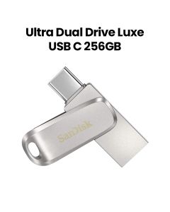 SanDisk Ultra Dual Drive Luxe USB Type C - Silver 256GB | SDDDC4-256G-G46