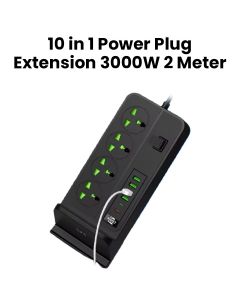 Heatz Power Plug Multi Socket 3000W - PD 20W - Black | ZC614
