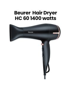 Beurer Hair Dryer with 3 Heat & 2 Blower Settings 1400W - Black | HC60