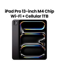 Apple 13-inch iPad Pro (M4) Wi-Fi + Cellular, 1TB with Nano-Texture Glass - Space Black | MWRY3AB/A