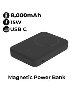 BELKIN BoostCharge Pro Magnetic Power Bank with Qi2 15W, 8K - Black | BPD007BTBK