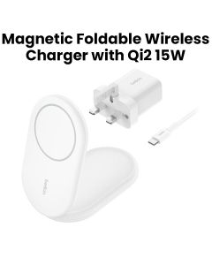 BELKIN BoostCharge Qi2 MagSafe Charger 15W - White | WIB007MYWH