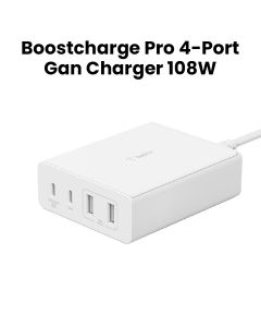 BELKIN BoostCharge Pro 4-Port GaN Charger 108W - White | WCH010MYWH