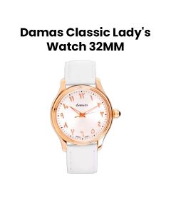 Damas 32MM Ladies Steel Quartz Watch with White Strap | DCL-Q32-WT-RR-764