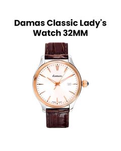 Damas 2MM Ladies Steel Quartz Watch with Black Strap | DCL-Q32-WT-SR-221